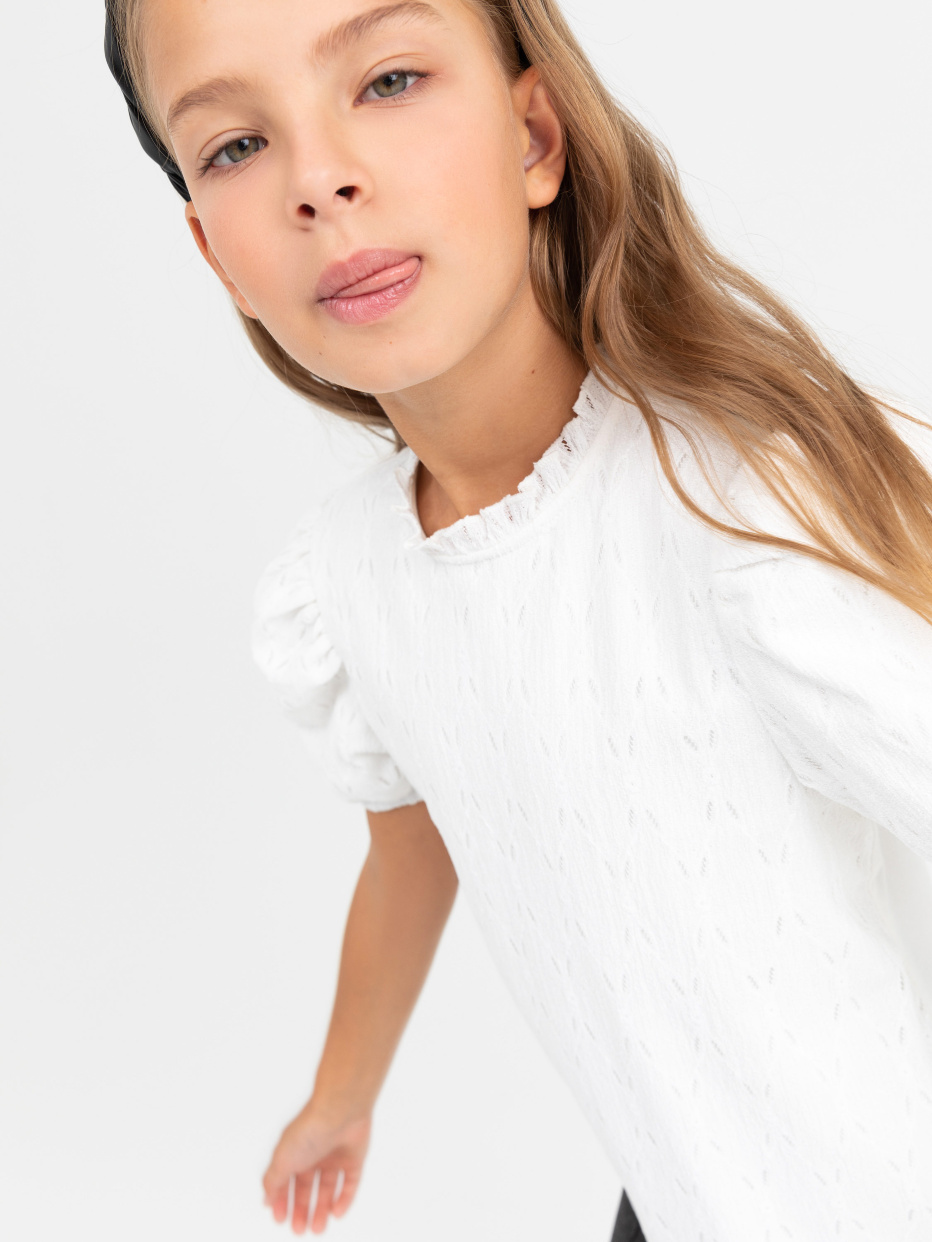 Блузка с коротким рукавом для девочек, фото - 2