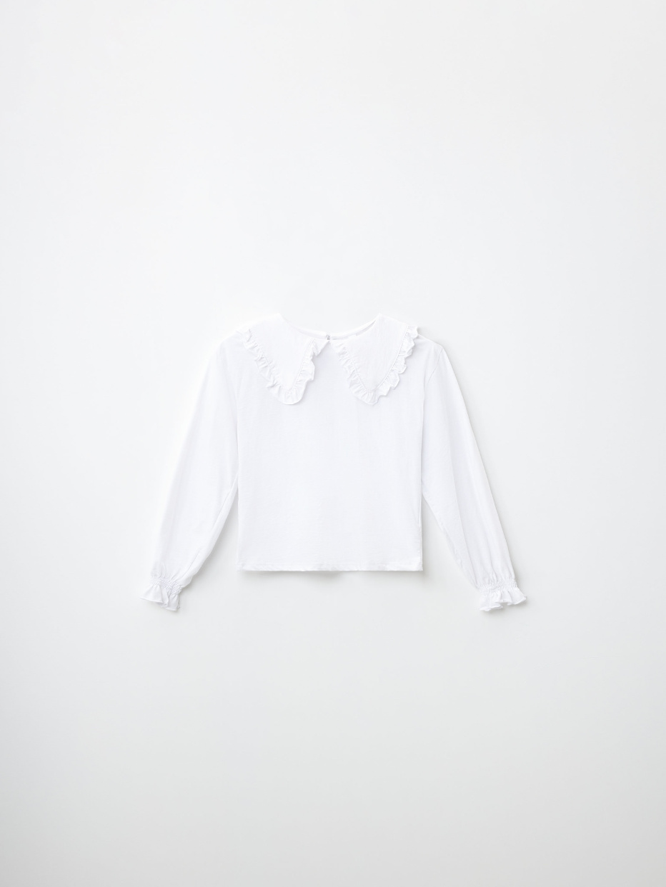 Трикотажная блузка с пышными рукавами для девочек, фото - 3
