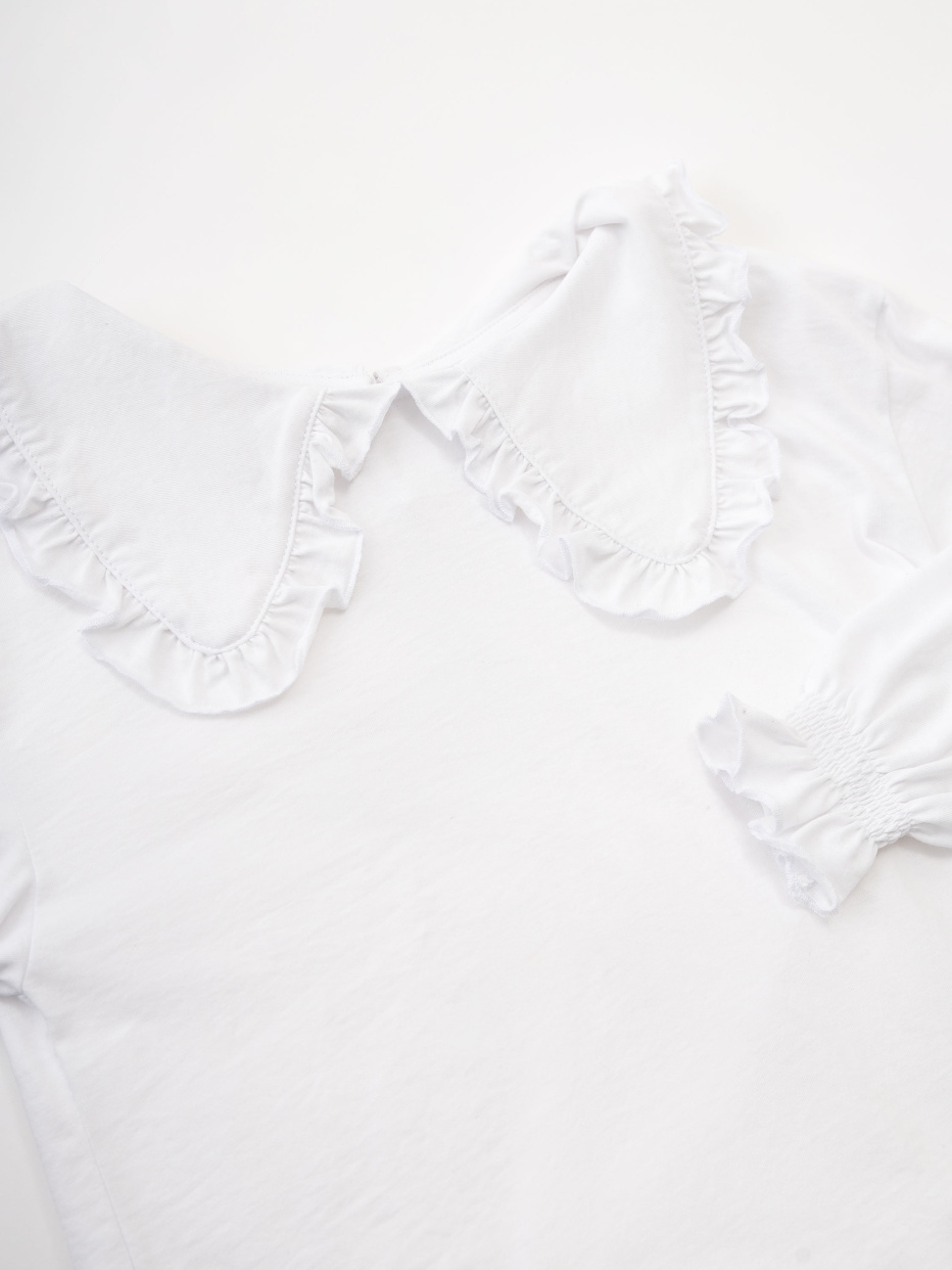 Трикотажная блузка с пышными рукавами для девочек, фото - 4