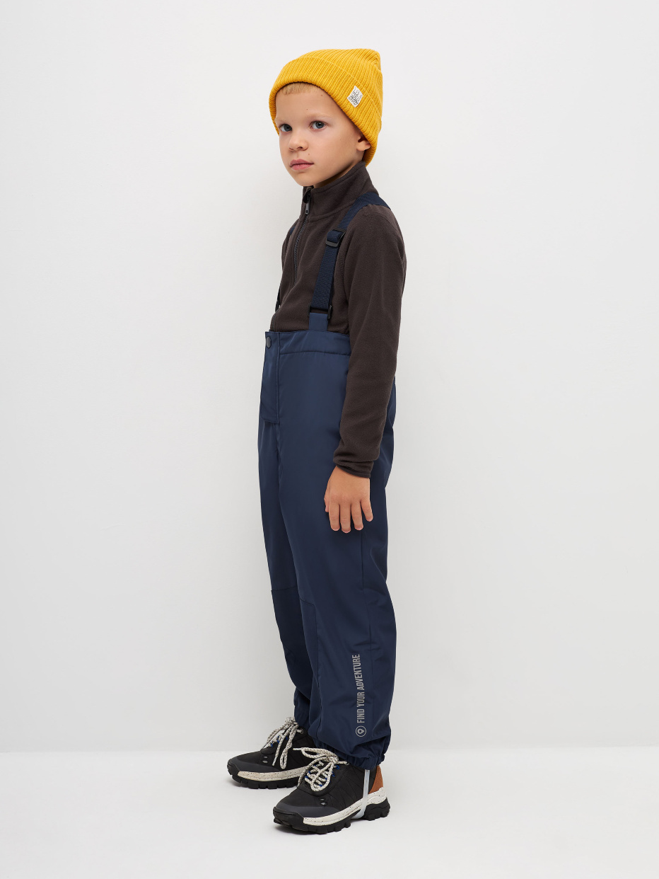 Детские утепленные брюки на лямках, фото - 5