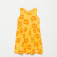 Трикотажное платье без рукавов для девочек, цвет желтый