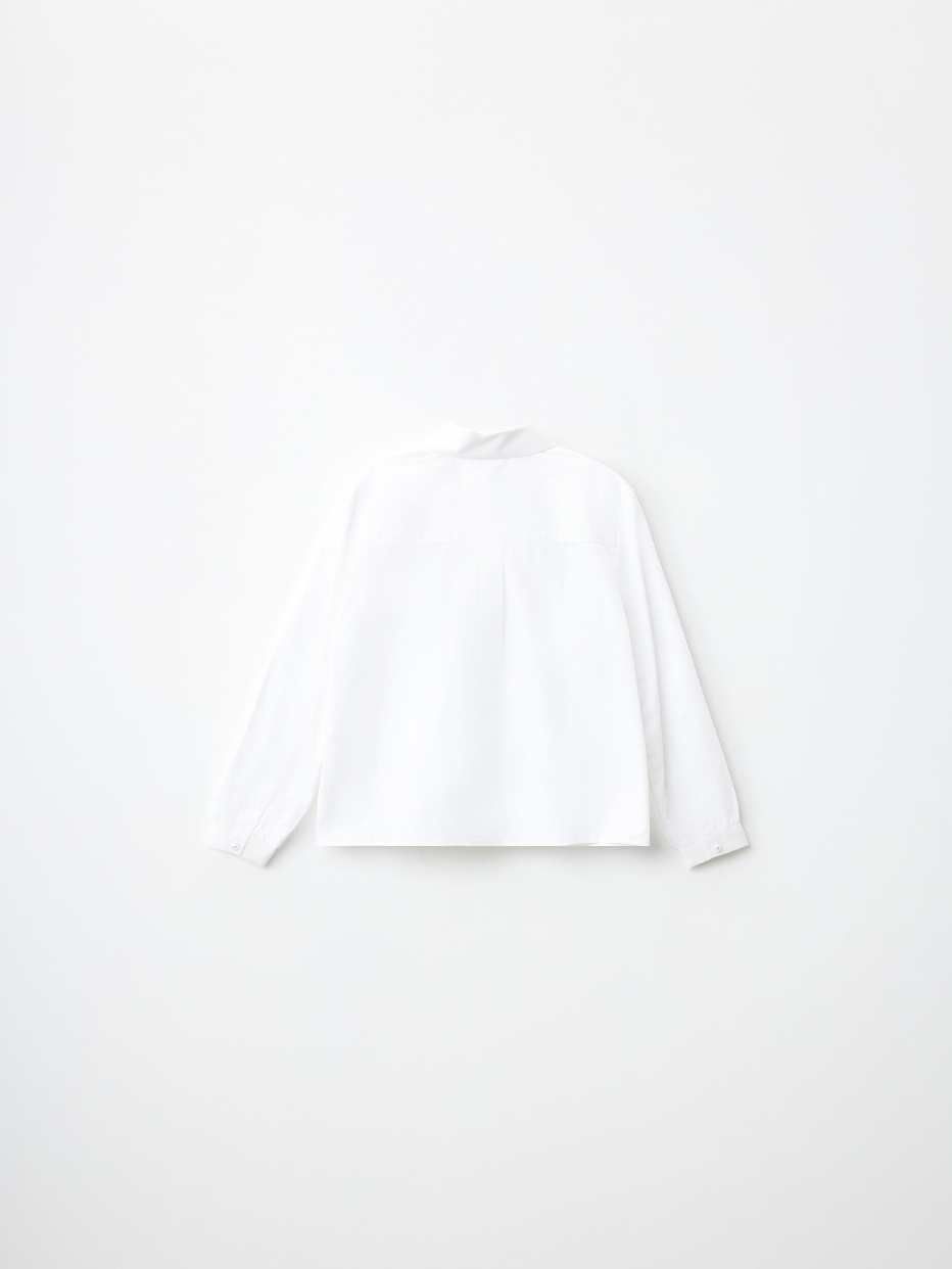 Хлопковая белая блузка для девочек, фото - 6
