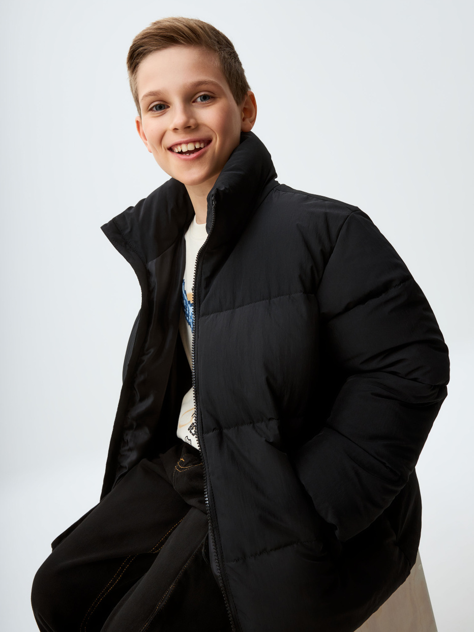 Короткая дутая куртка для мальчиков, фото - 4