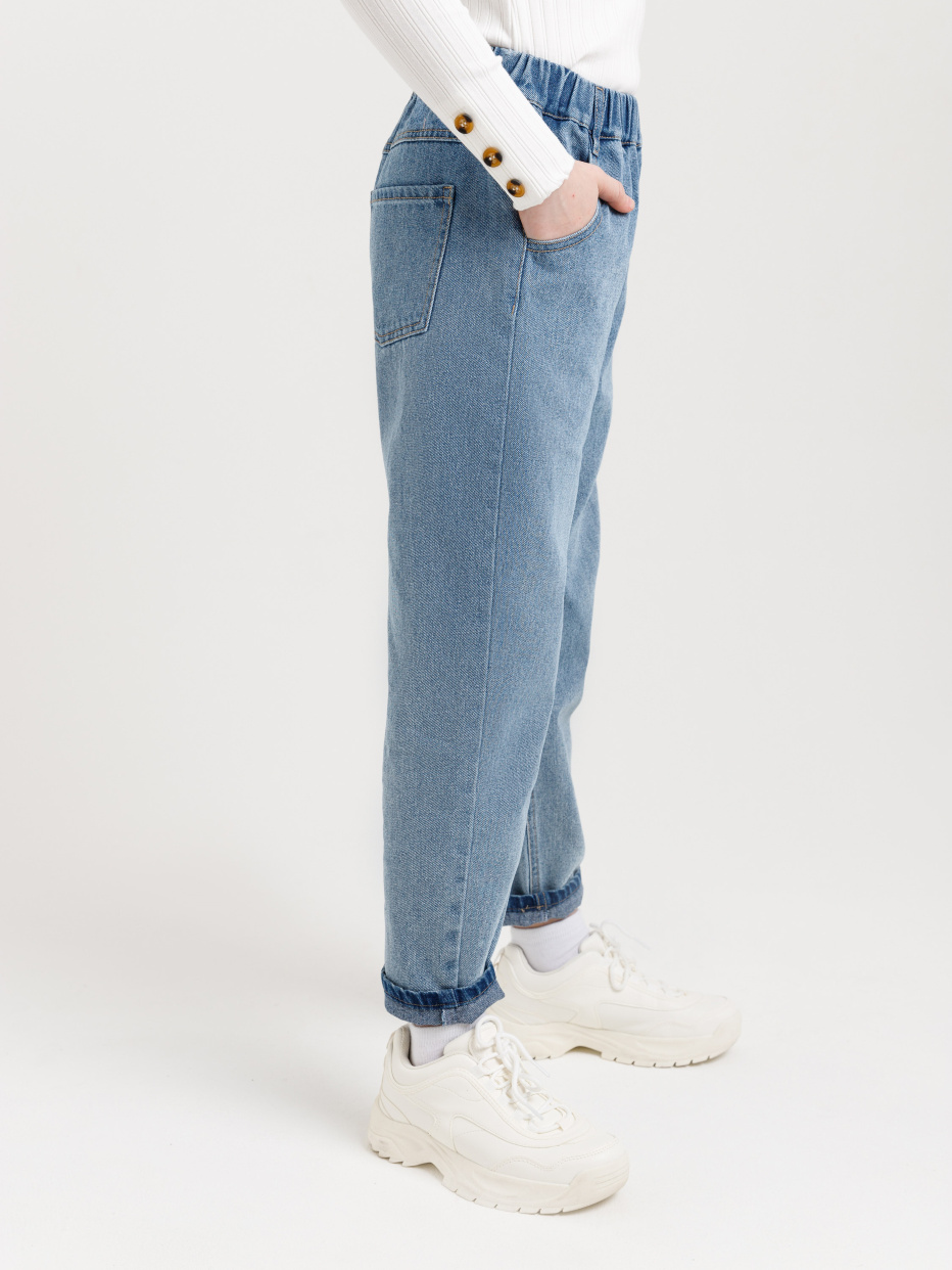 джинсы мом для девочек, фото - 4