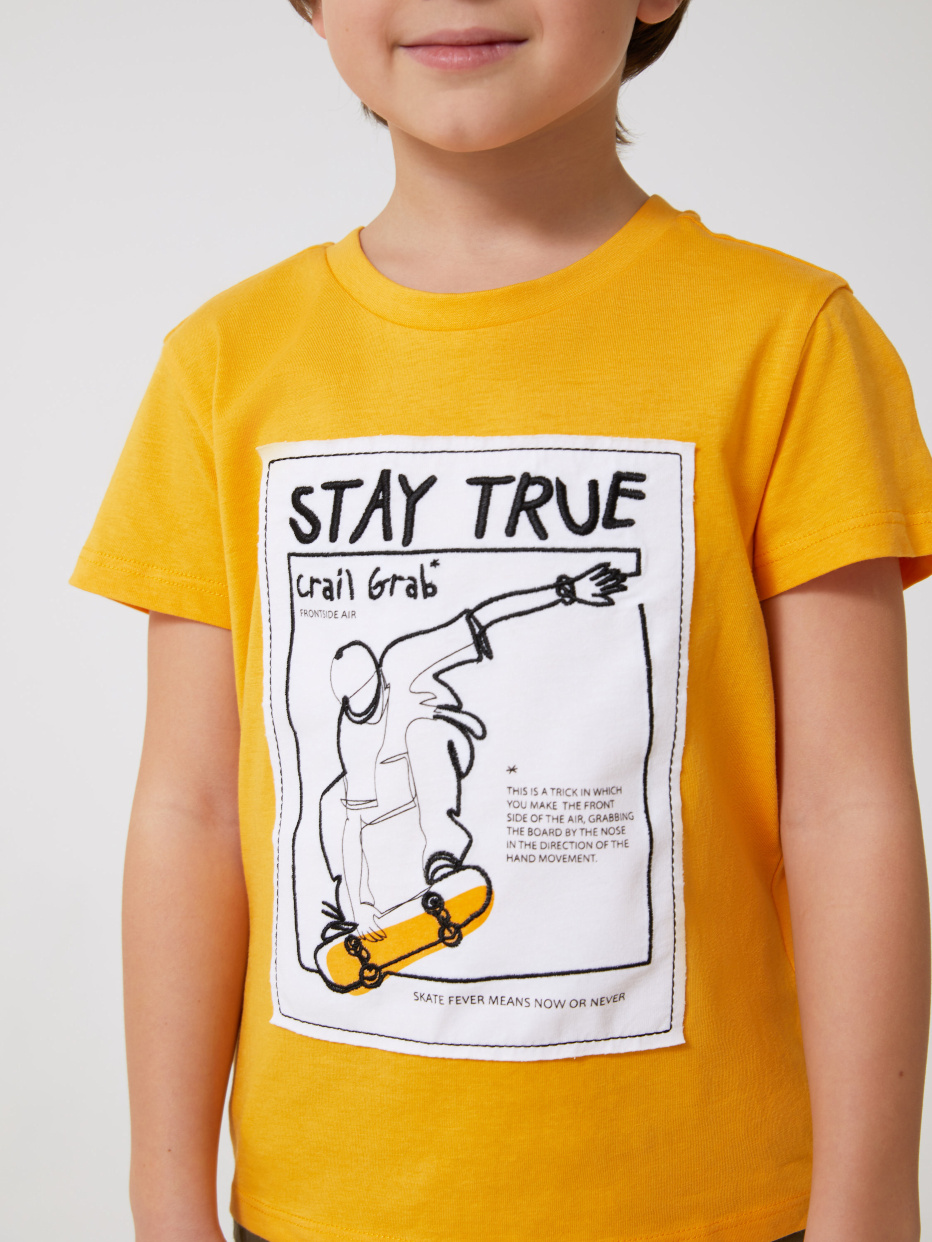 футболка для мальчиков с принтом и вышивкой, фото - 2