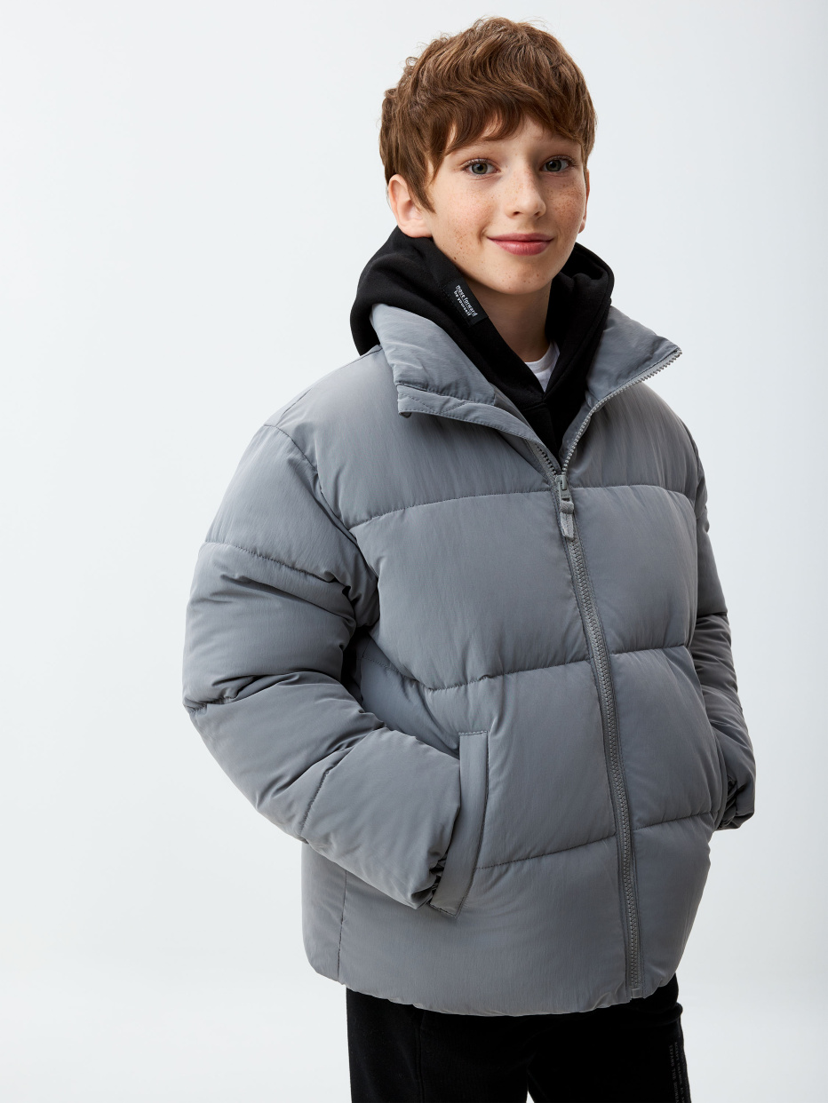 Короткая дутая куртка для мальчиков, фото - 1