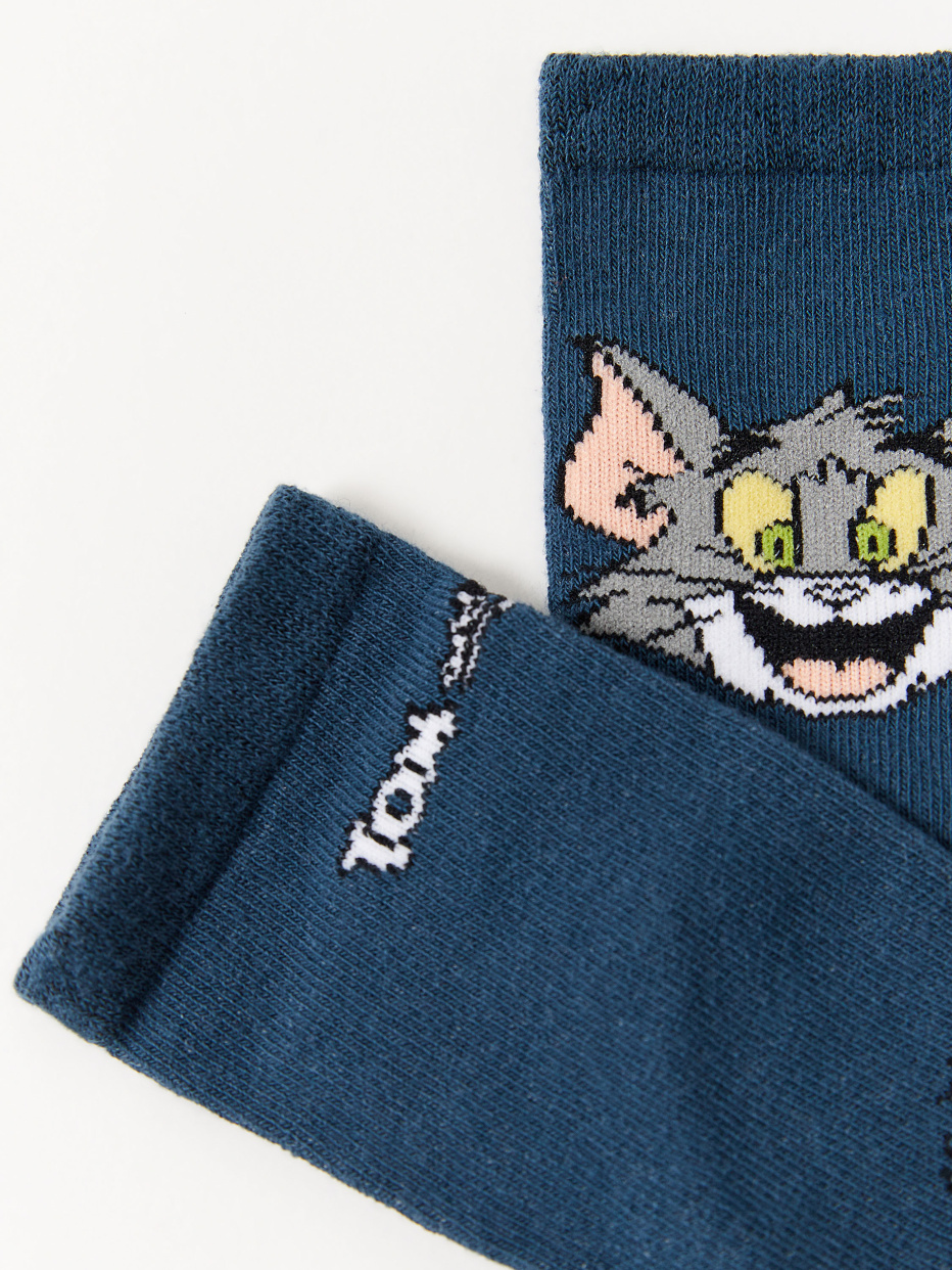Набор из 2 пар носков с принтом Tom & Jerry для мальчиков, фото - 2