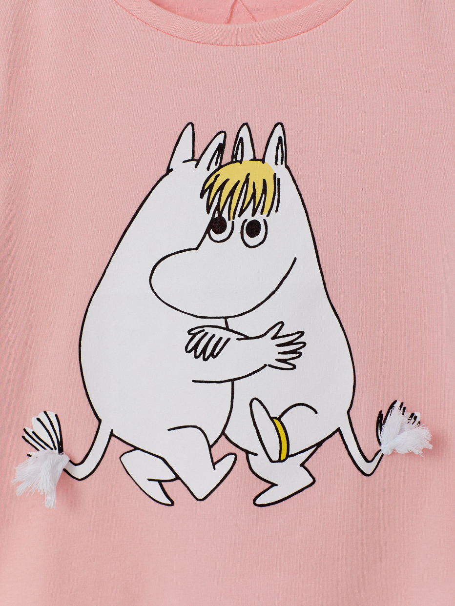 Трикотажная пижама с принтом Moomin Муми Тролль для девочки, фото - 3