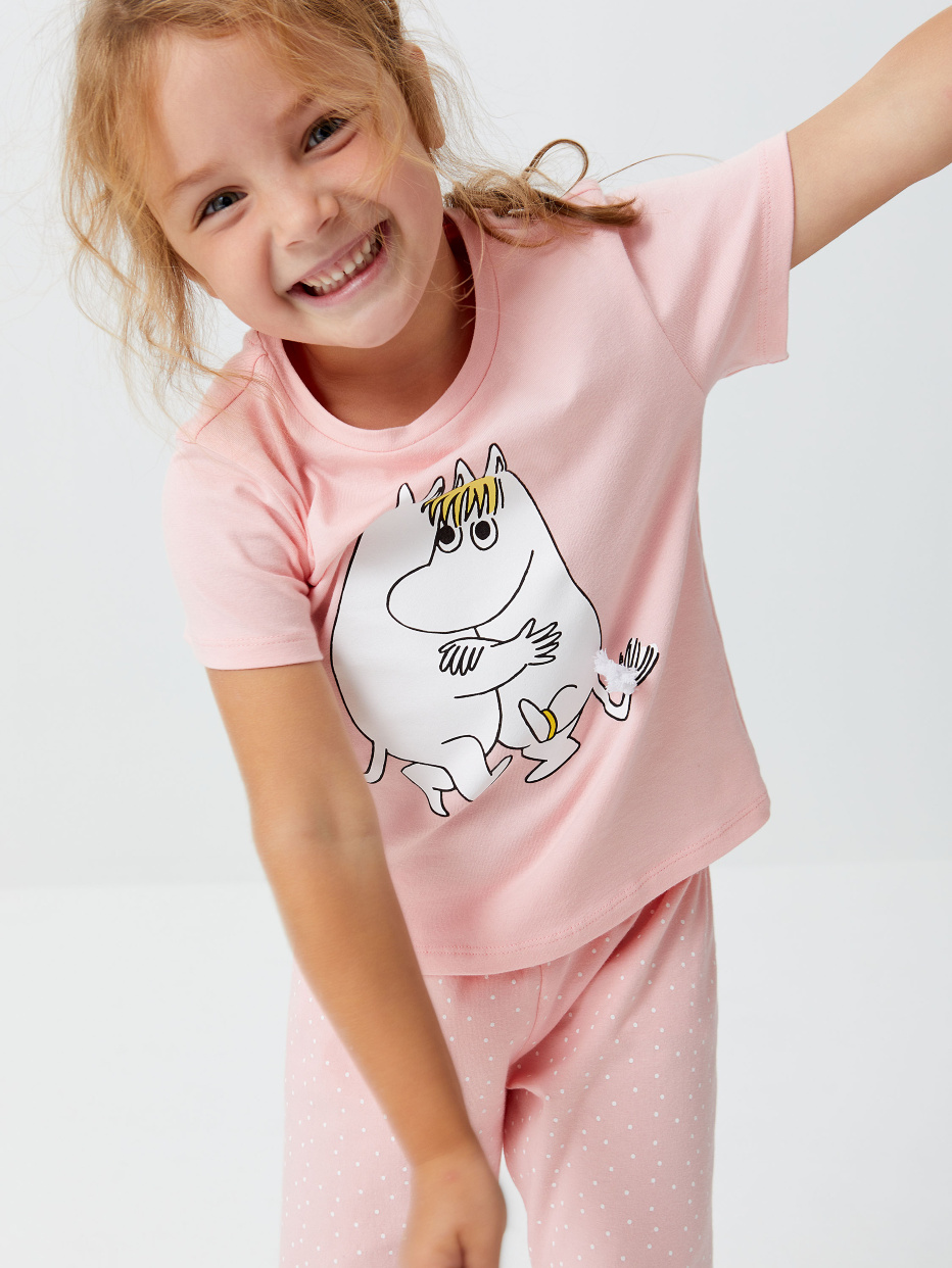 Трикотажная пижама с принтом Moomin Муми Тролль для девочки, фото - 8