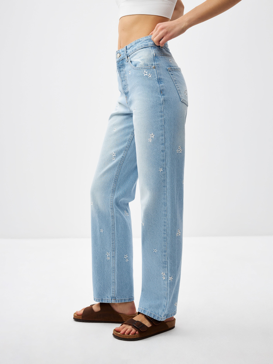 Прямые джинсы с вышивкой, фото - 5