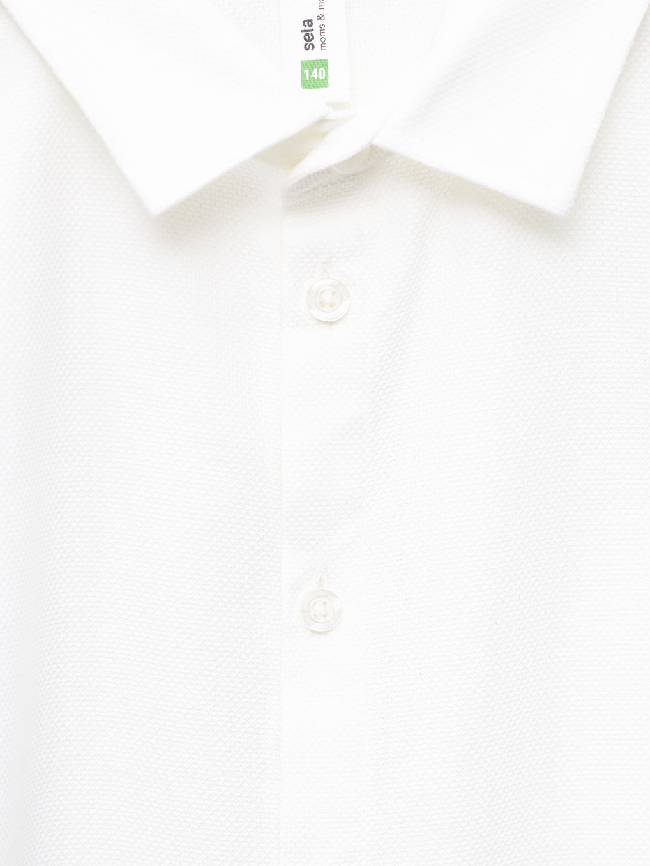 Школьная белая рубашка для мальчиков, фото - 3