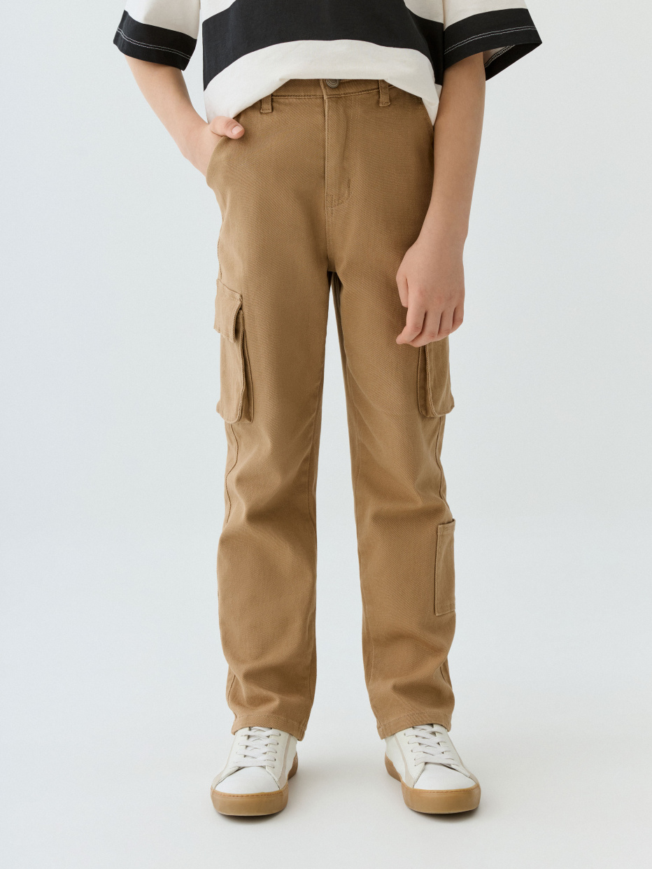 Джинсы Cargo с карманами для мальчиков, фото - 2