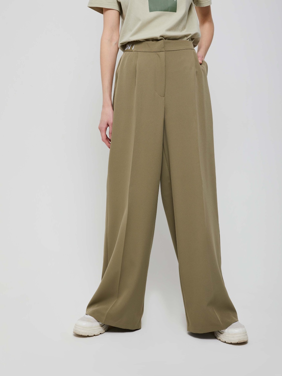 Широкие брюки с эластичным поясом, фото - 2