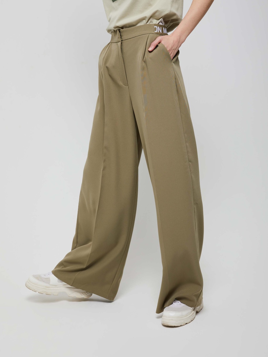 Широкие брюки с эластичным поясом, фото - 4