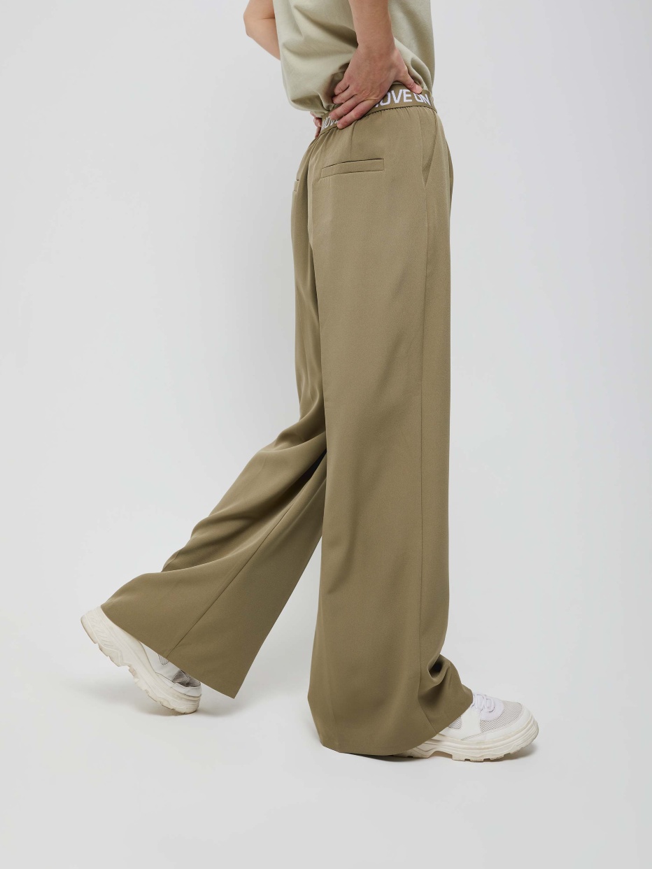 Широкие брюки с эластичным поясом, фото - 5