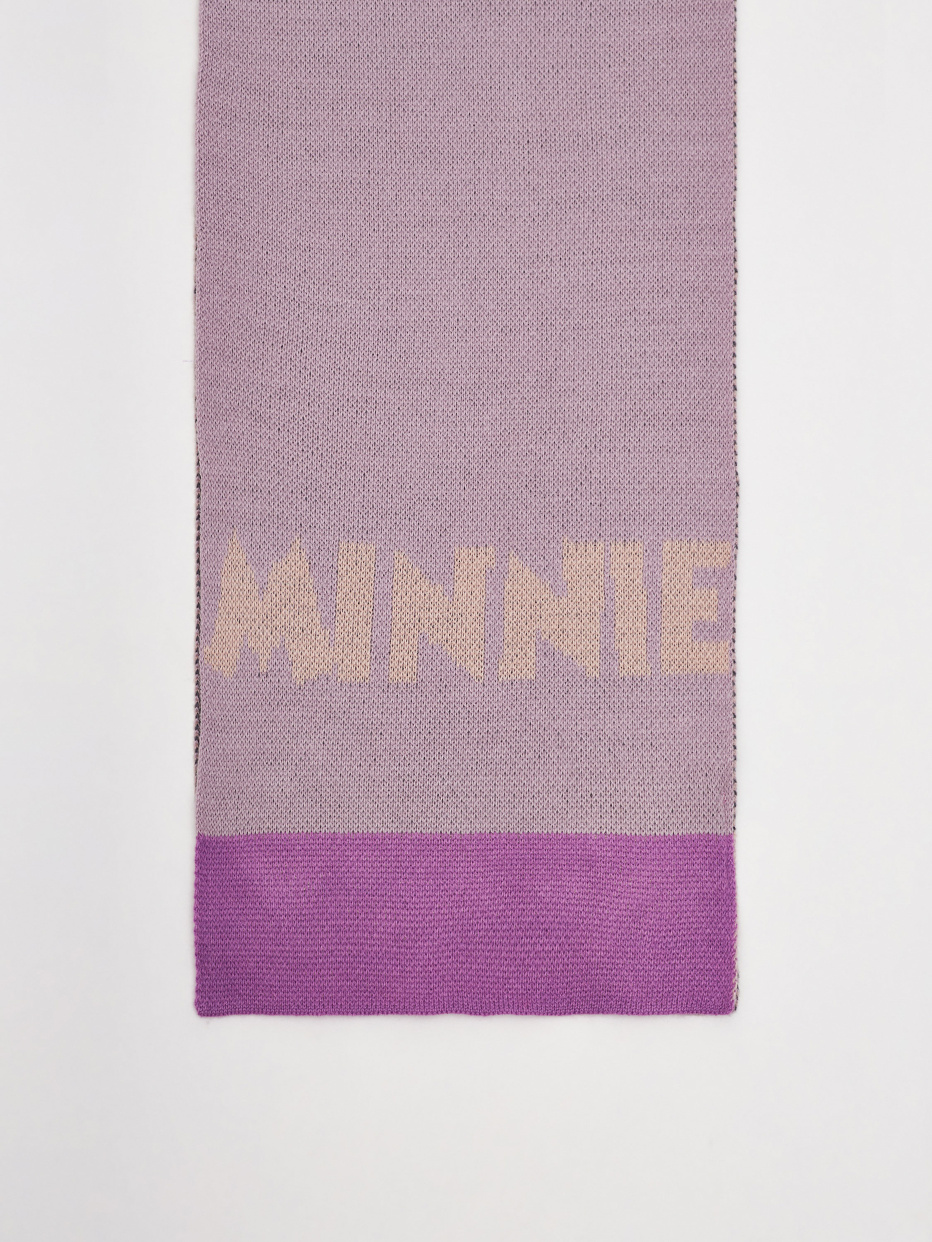 Вязаный шарф с принтом Minnie Mouse для девочек, фото - 2