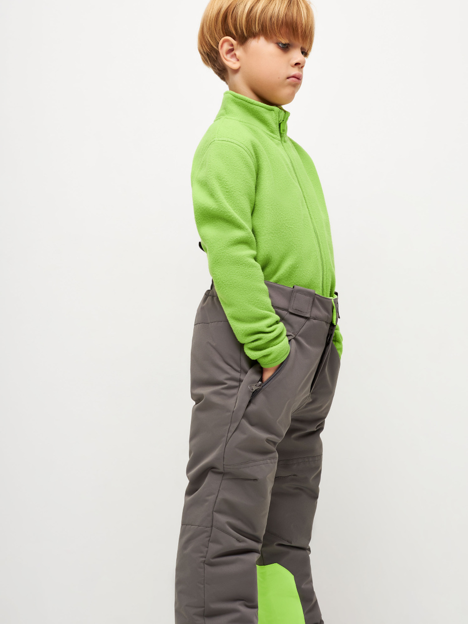 Детские утепленные брюки на лямках, фото - 8