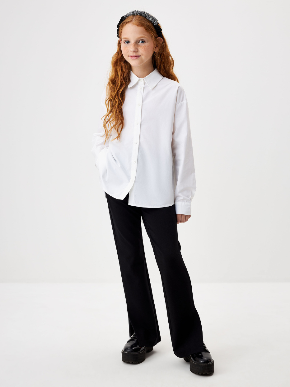 Свободная белая блузка для девочек, фото - 2