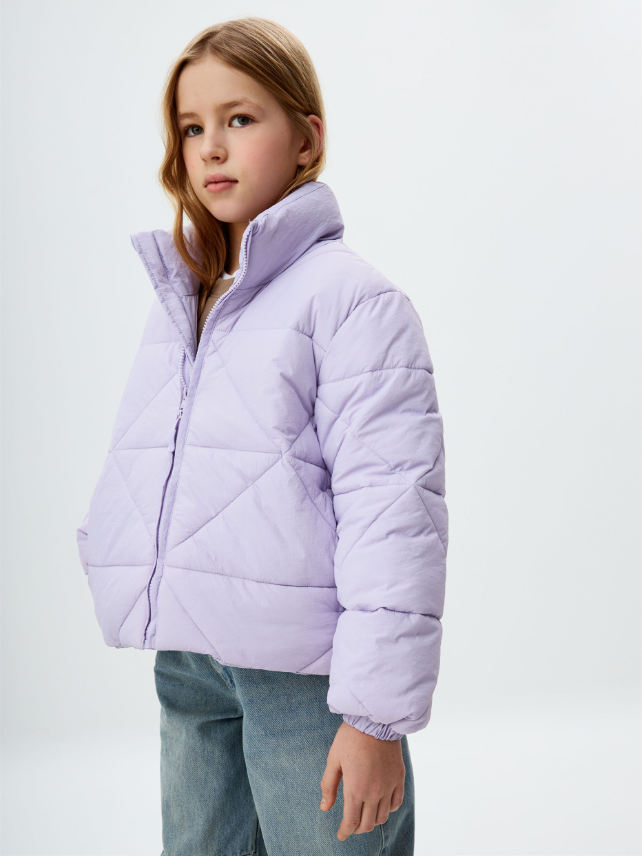 Базовая стеганая куртка для девочек, фото - 1