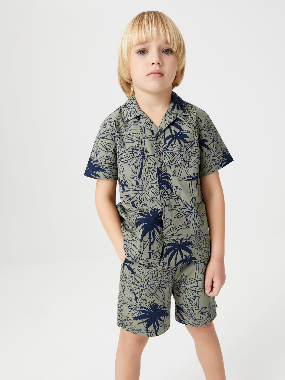Гавайская рубашка с принтом для мальчиков, фото - 1