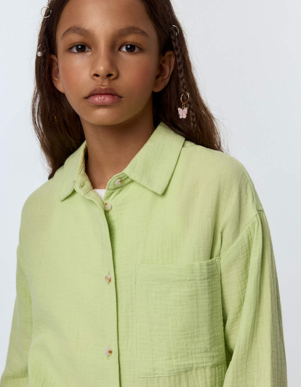 Рубашка из муслина для девочек