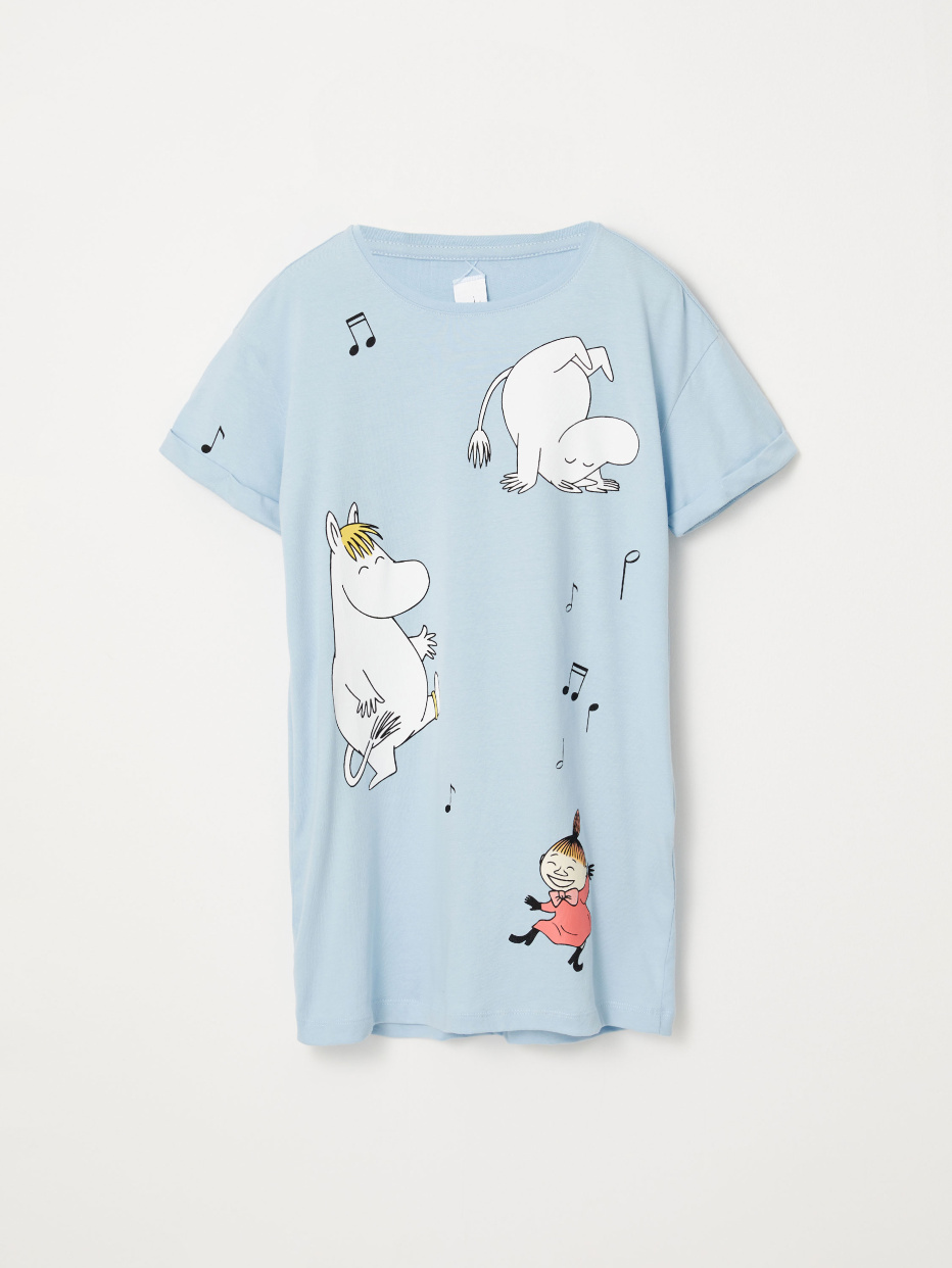 Ночная сорочка с принтом Moomin Муми Тролль для девочек, фото - 1