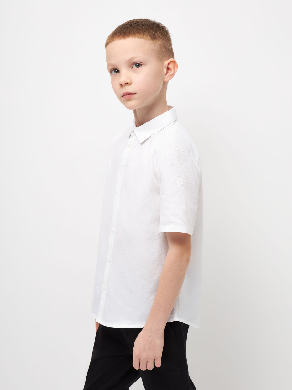 Школьная рубашка с коротким рукавом для мальчиков, фото - 1