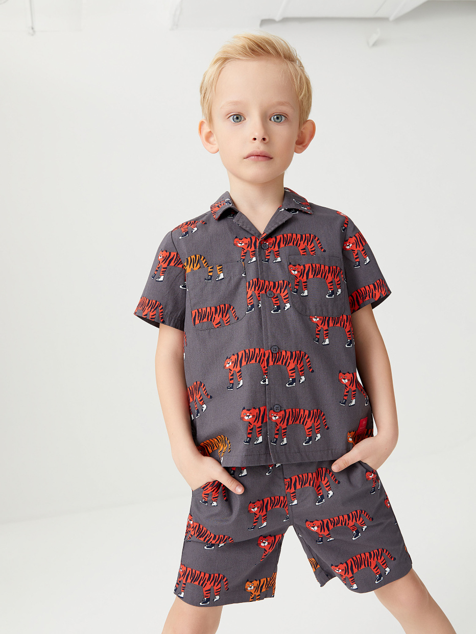 Гавайская рубашка с принтом для мальчиков, фото - 5
