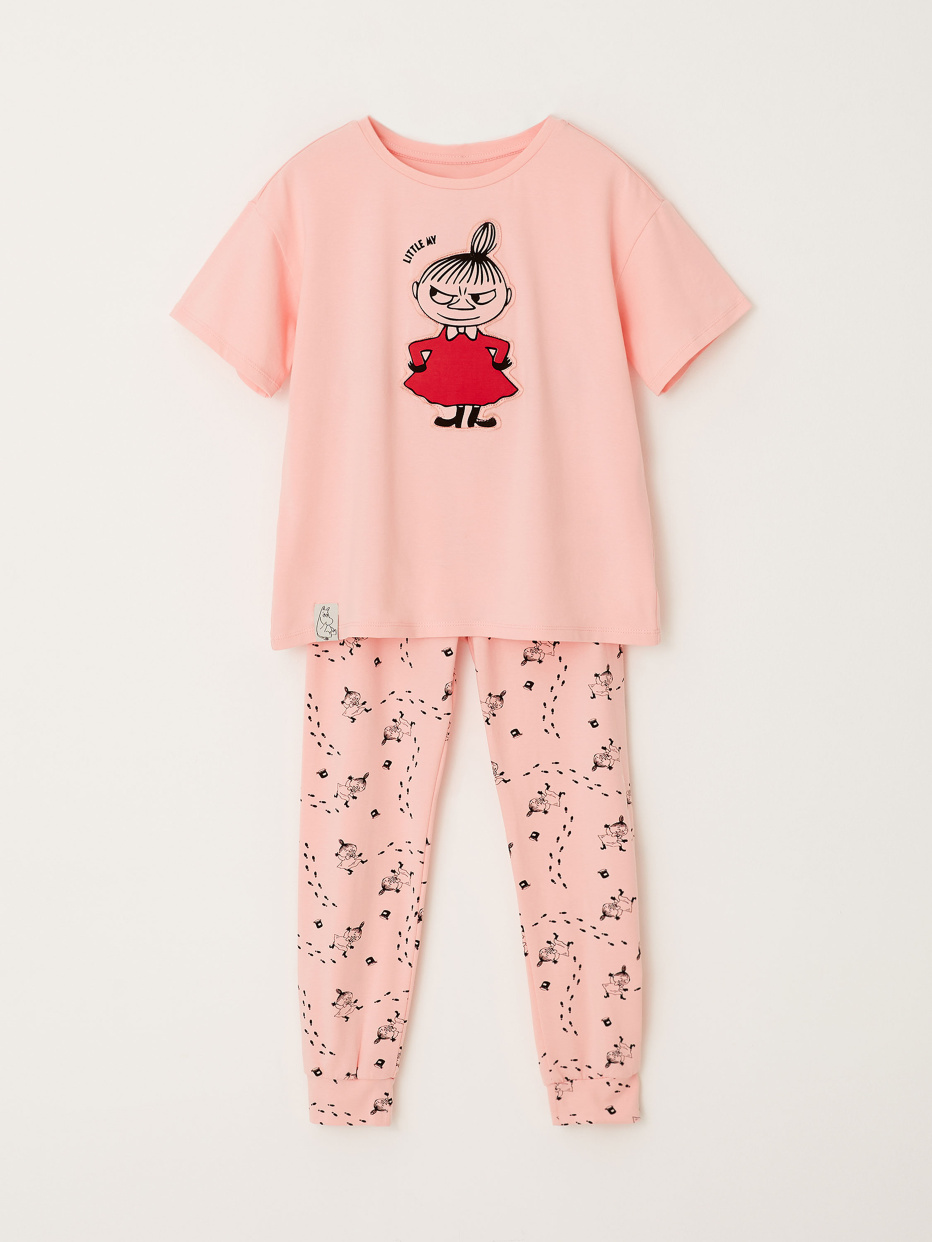 Трикотажная пижама с принтом Moomin Малышка Мю для девочки, фото - 1