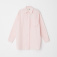 Хлопковая рубашка оверсайз с оборками, цвет светло-розовый
