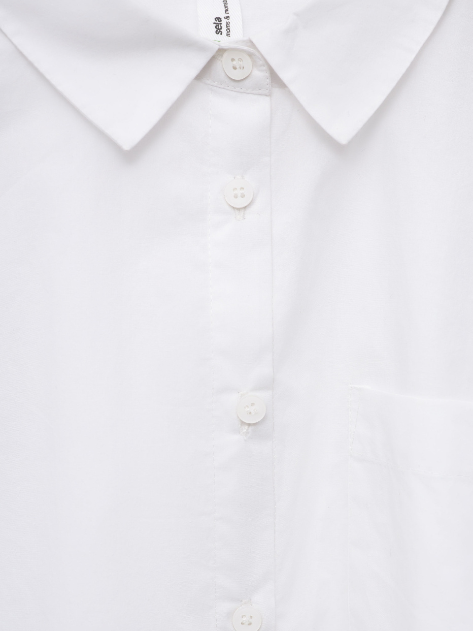 Хлопковая белая рубашка для девочек, фото - 3