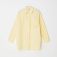 Хлопковая рубашка оверсайз с оборками, цвет светло-жёлтый