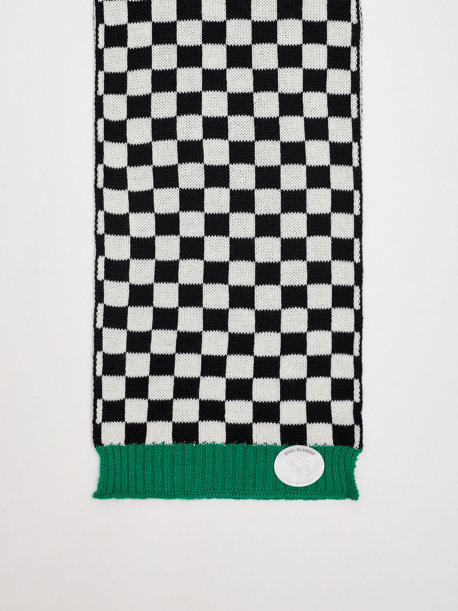Вязаный шарф с добавлением шерсти для мальчиков, фото - 2