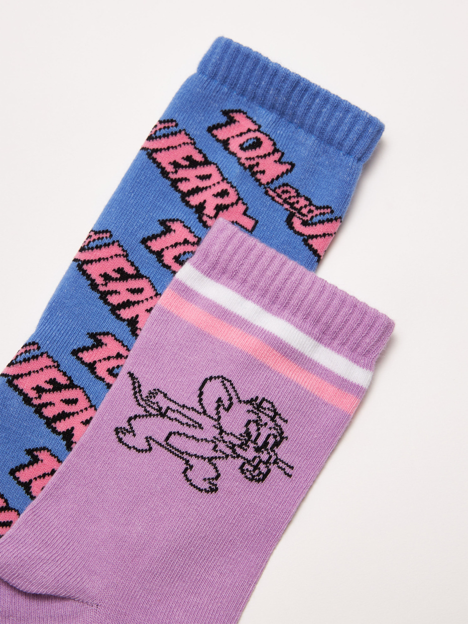 Набор из 2 пар носков с принтом Tom and Jerry для девочек, фото - 2