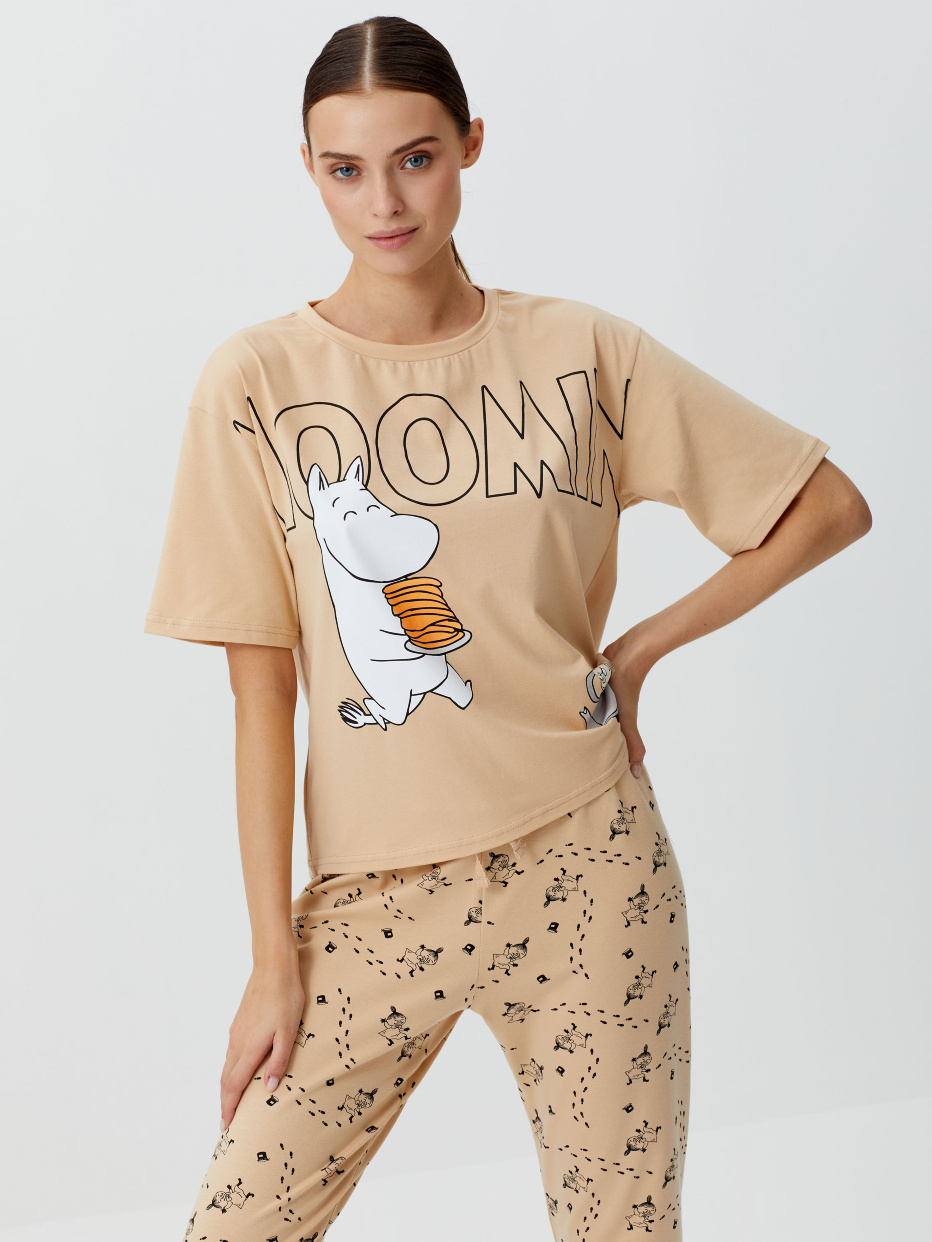 Трикотажная пижама с принтом Moomin Муми Тролль, фото - 3
