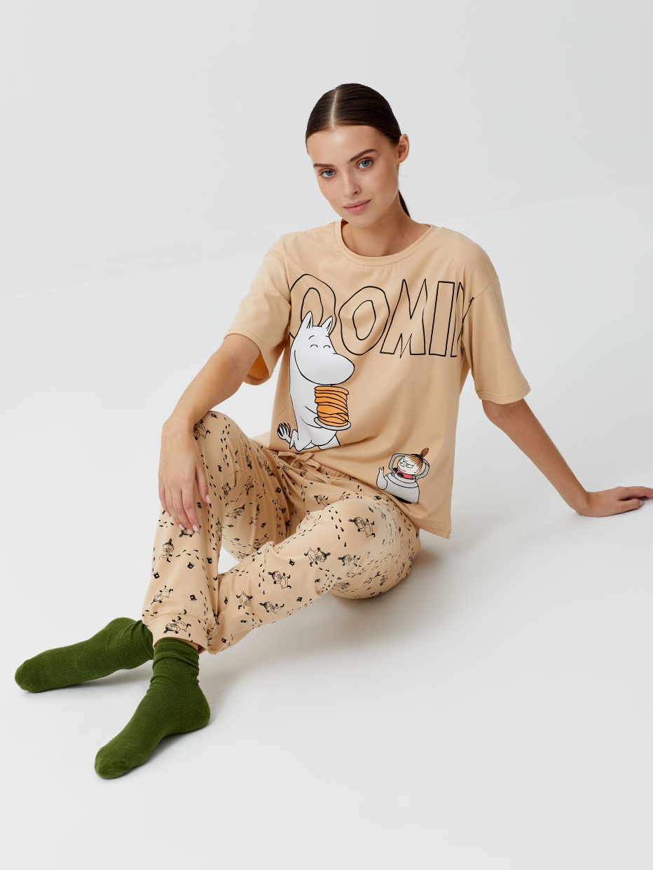 Трикотажная пижама с принтом Moomin Муми Тролль, фото - 6