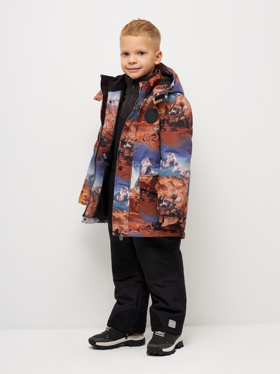 Зимняя куртка с принтом и лямками для мальчиков, фото - 11