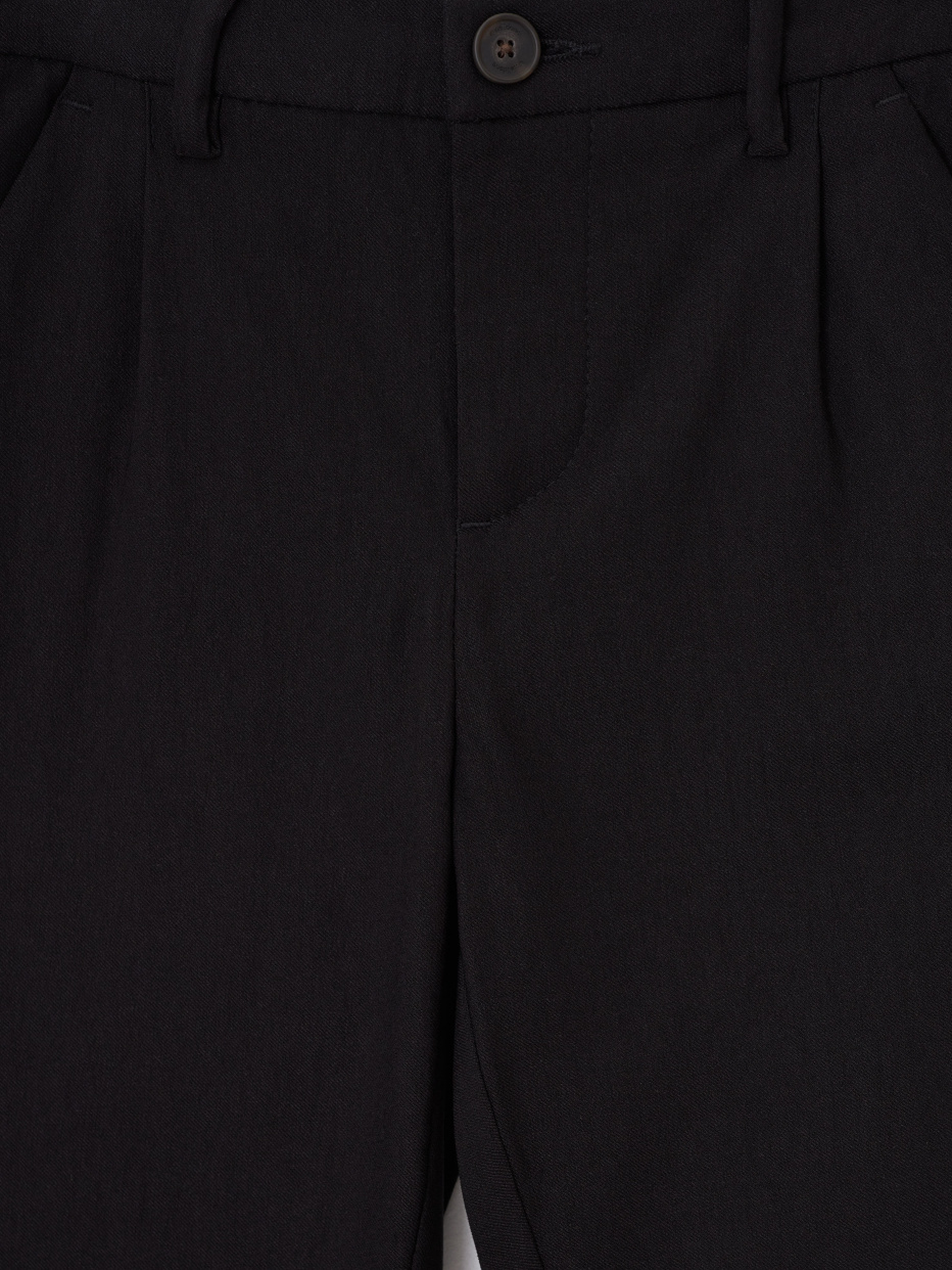 Классические черные брюки на резинке для мальчиков, фото - 3