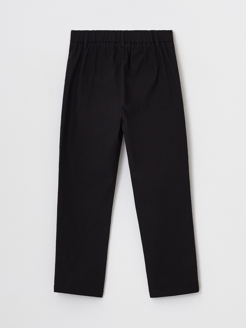 Классические черные брюки на резинке для мальчиков, фото - 4
