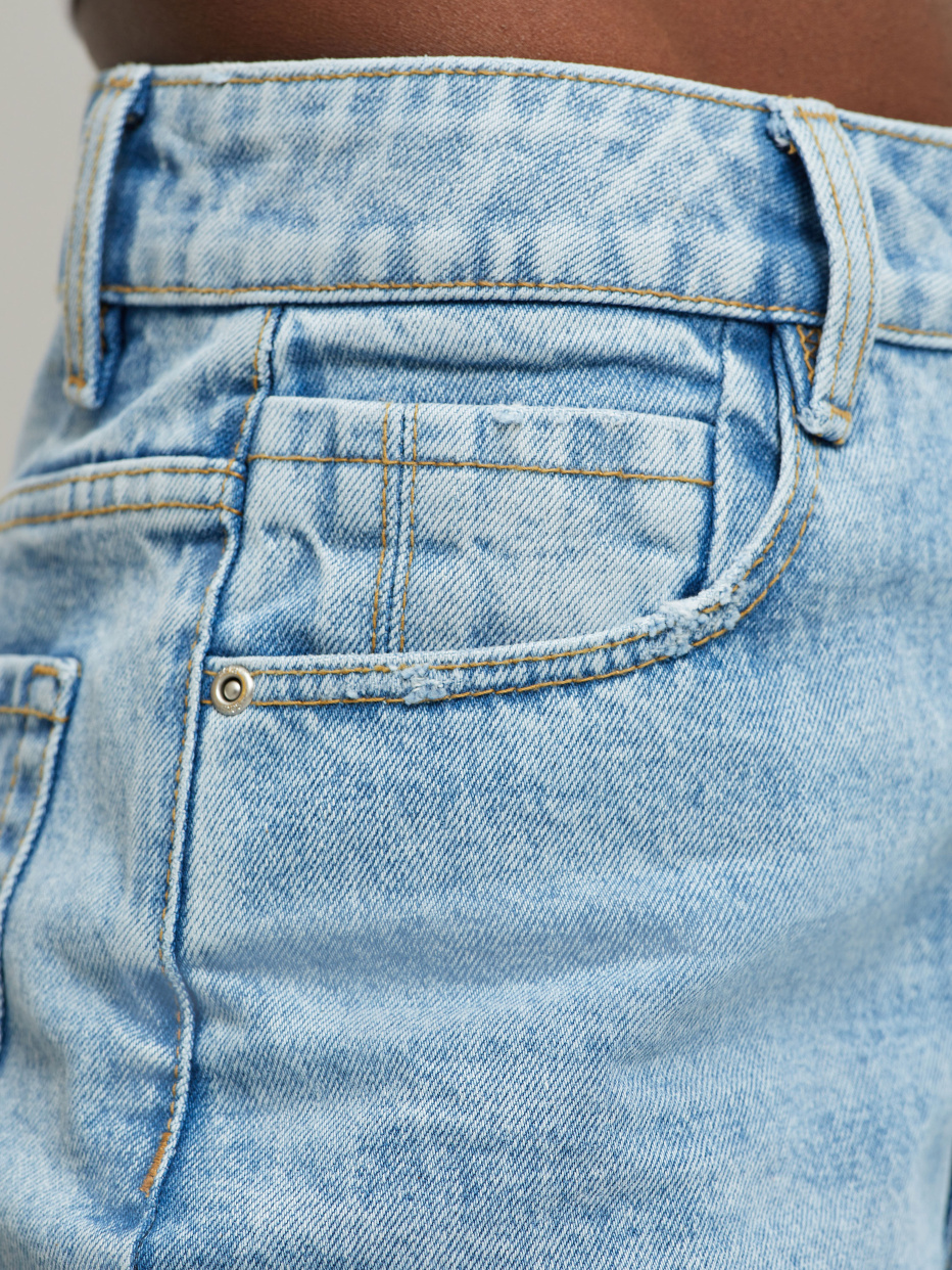 Двухцветные прямые джинсы, фото - 4