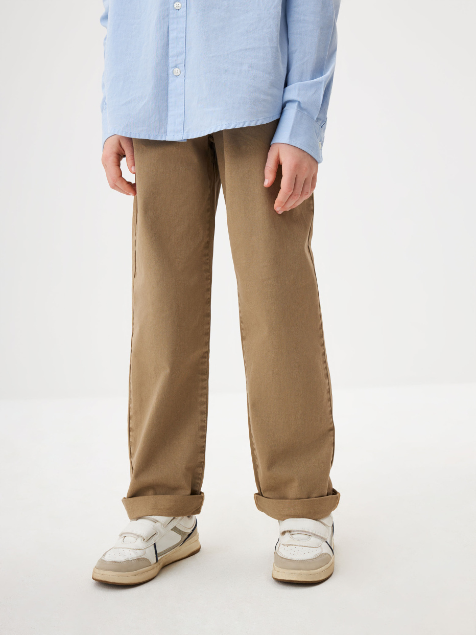 Прямые брюки на резинке для мальчиков, фото - 2