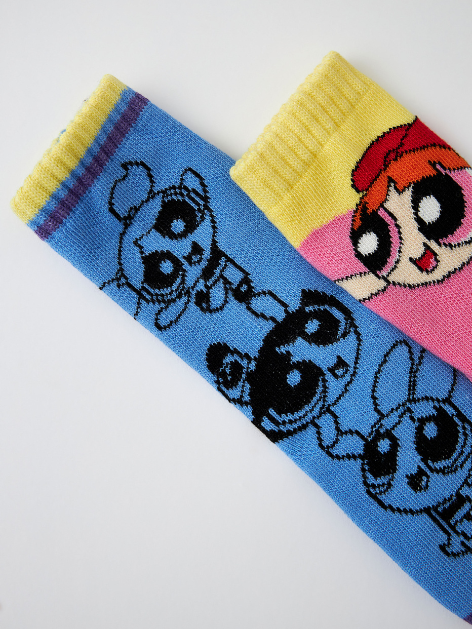 Набор из 2 пар носков с принтом Суперкрошки для девочек, фото - 1