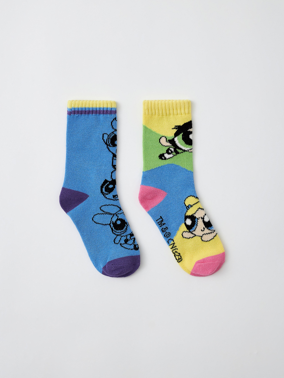 Набор из 2 пар носков с принтом Суперкрошки для девочек, фото - 2