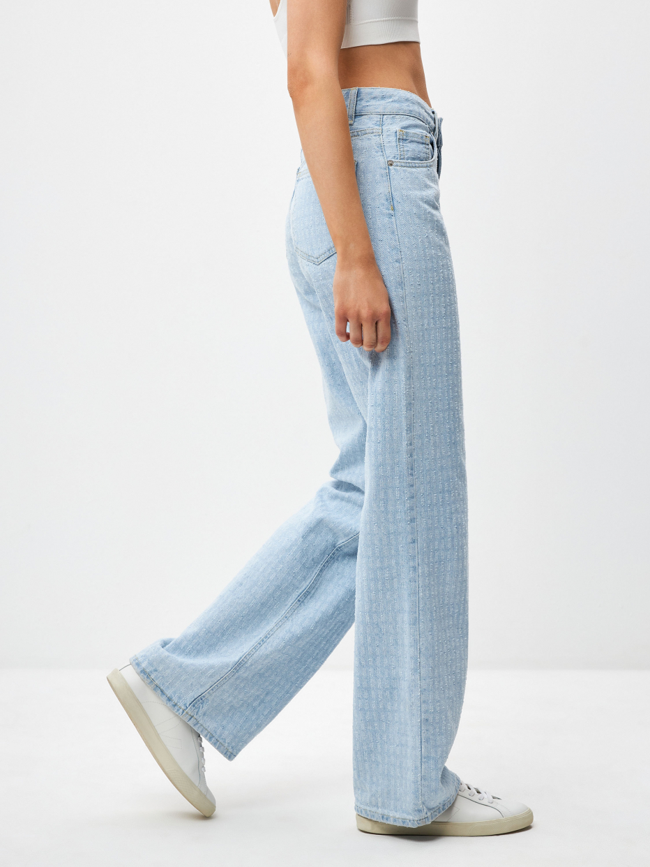 Широкие джинсы с искусственными потертостями, фото - 4