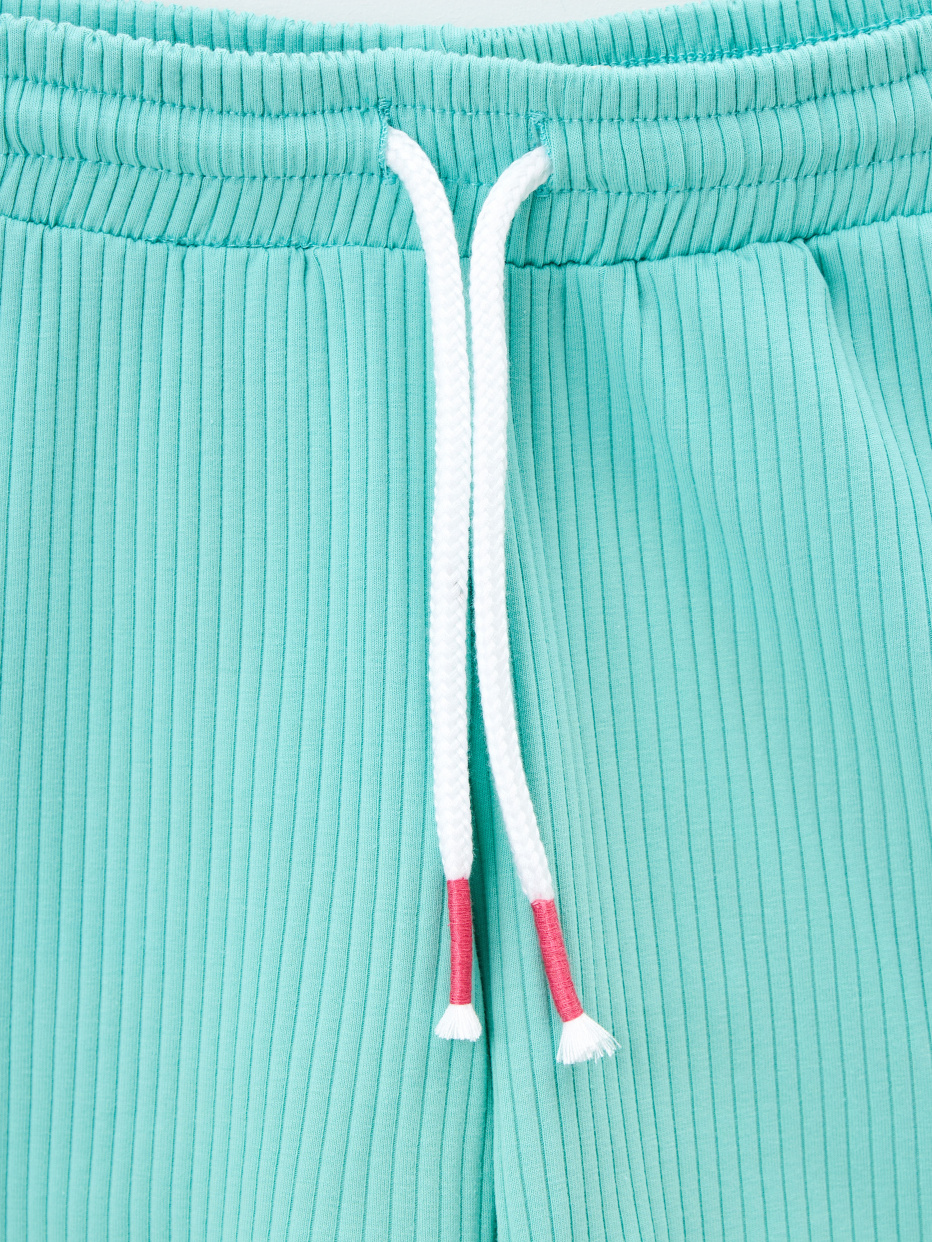 Трикотажные шорты в рубчик для девочек, фото - 2