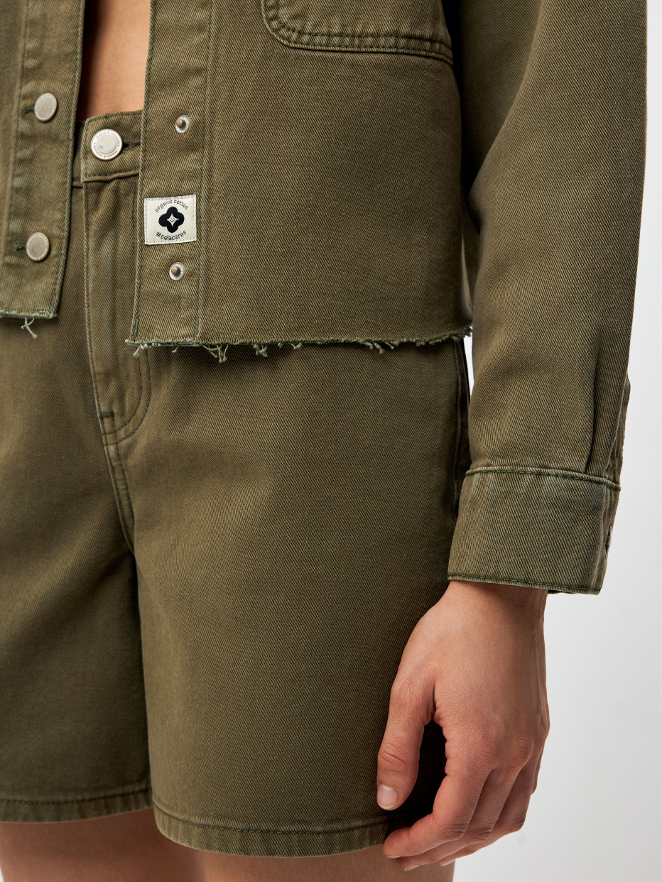 Укороченная джинсовая куртка из органического хлопка , фото - 8
