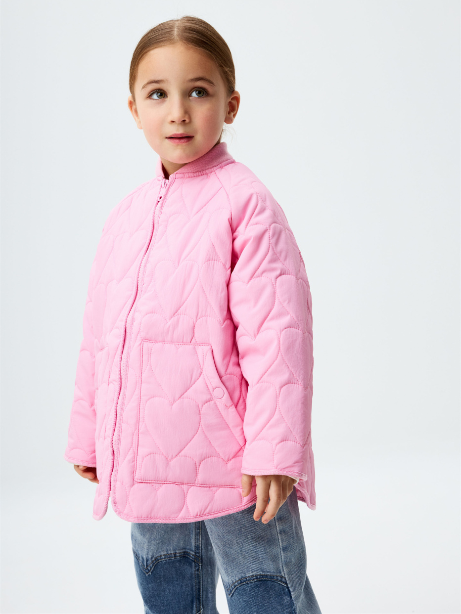 Демисезонная стеганая куртка для девочек, фото - 1