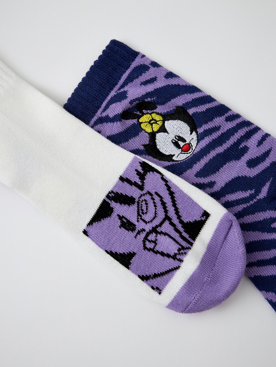 Набор из 2 пар носков с принтом Озорные анимашки для девочек, фото - 1