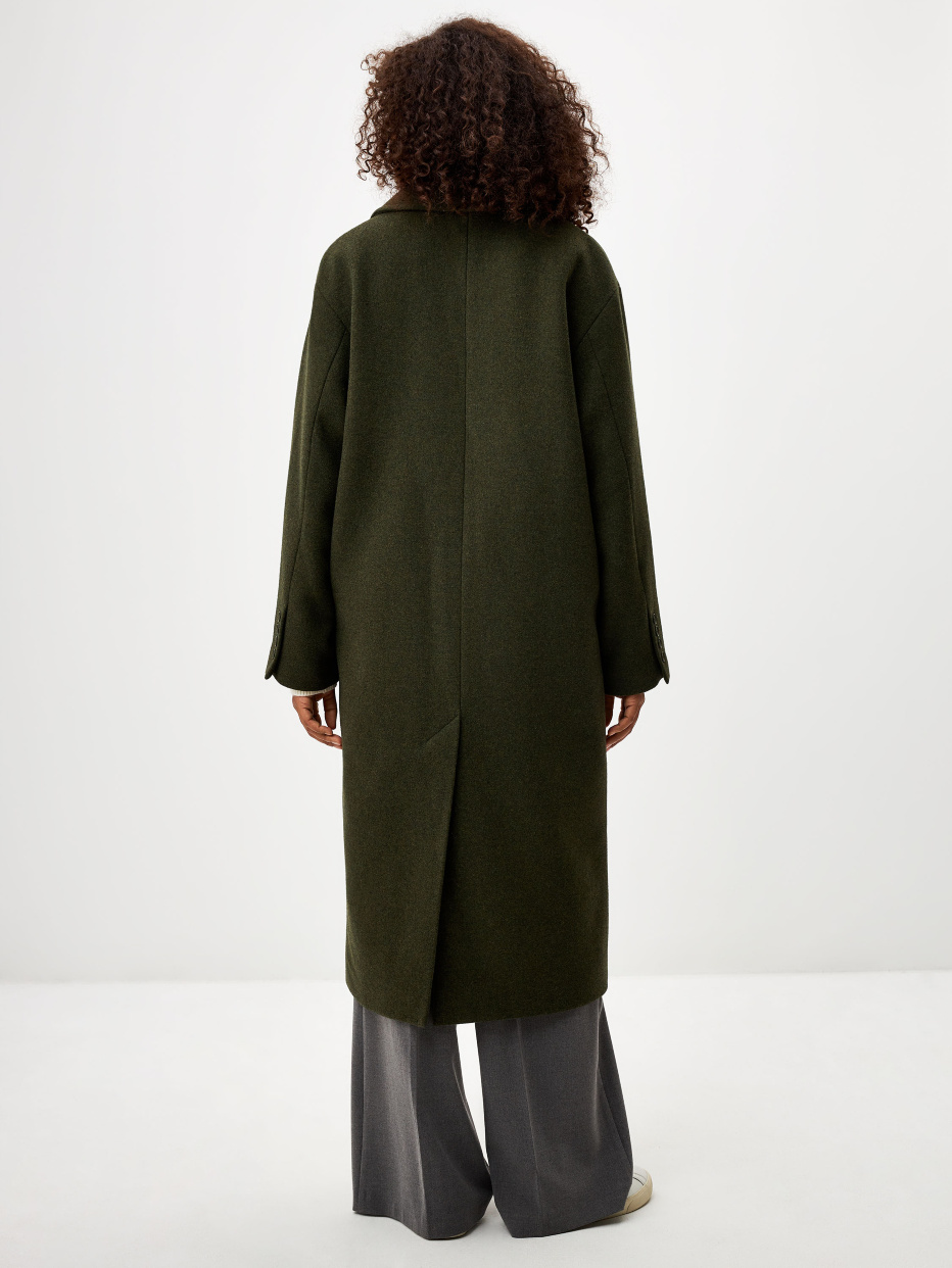 Базовое двубортное пальто из смесовой шерсти, фото - 2