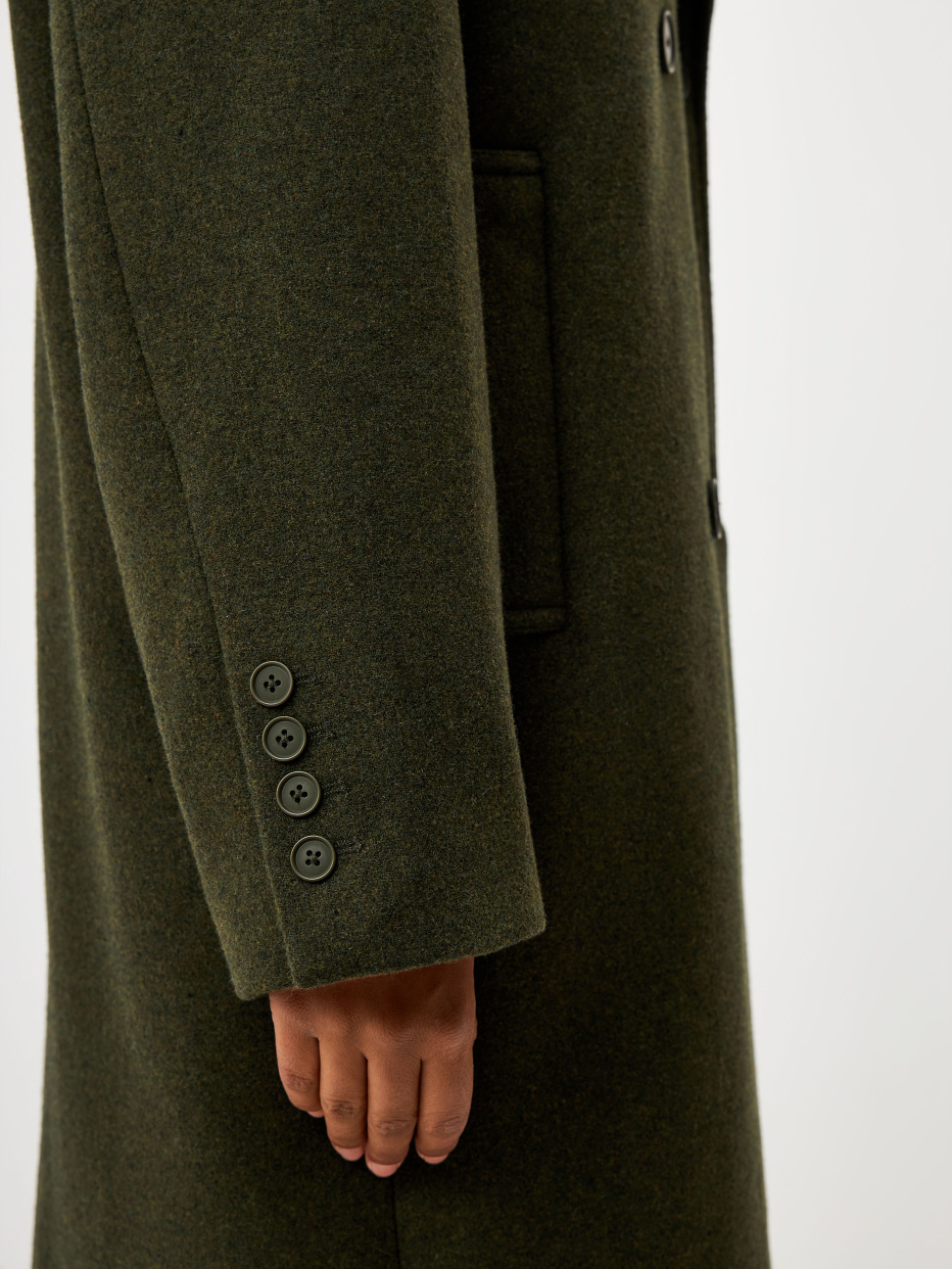 Базовое двубортное пальто из смесовой шерсти, фото - 5